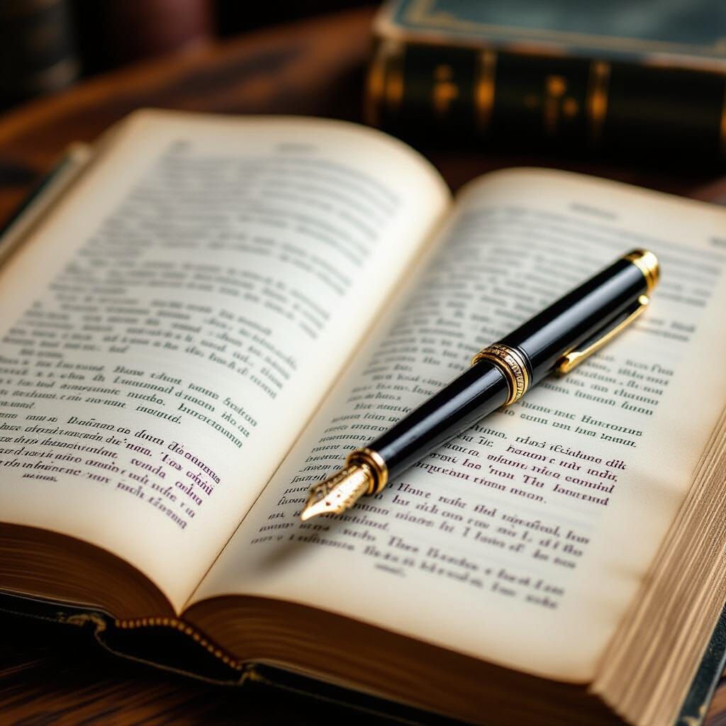 19th Century Open Book Flat Lay