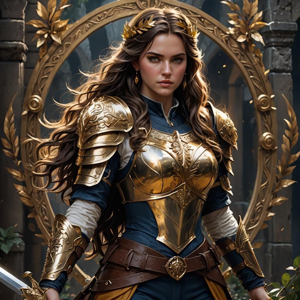 Teenage Girl Warrior with Dagger, Detailed Matte Painting