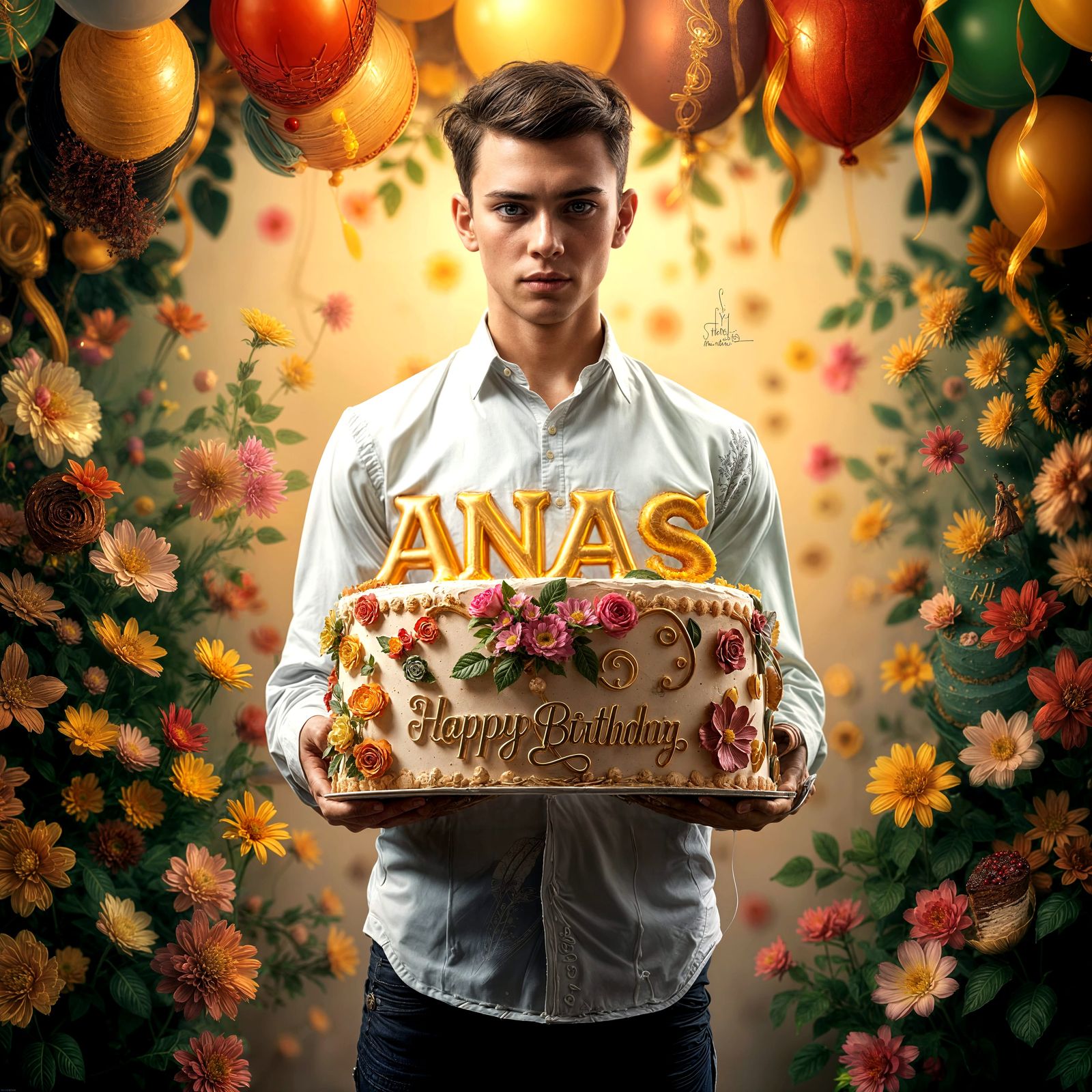 Surreal Birthday Cake Scene in Fantasy Concept Art