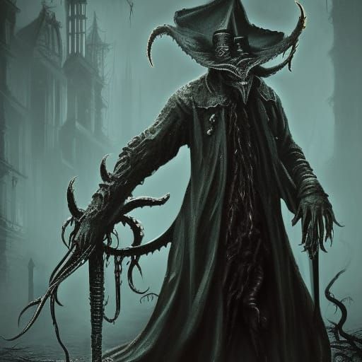 Cthulhu in Bloodborne Style Dark Fantasy Concept Art