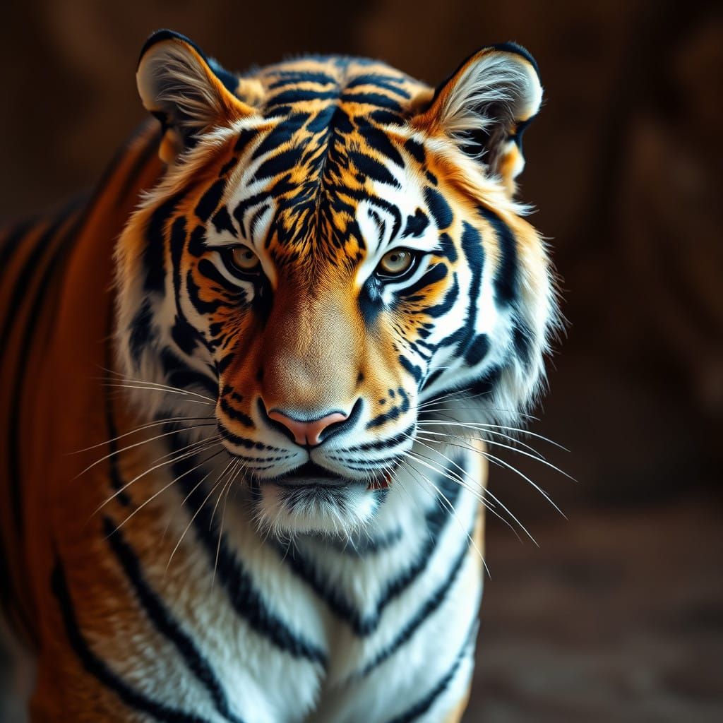 Photorealistic Bengal Tiger in Hyperrealistic Digital Art
