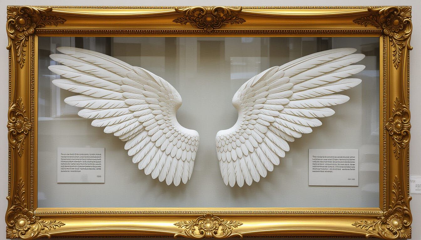 Ornate Display of Disembodied Angel Wings