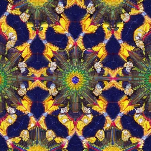 Colorful Intricate Fractals: Geometric Art