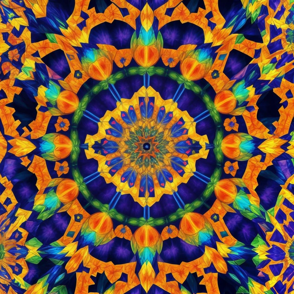 Colorful Intricate Fractals: Geometric Self-Similarity