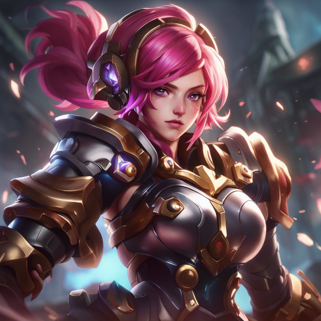 Vi from League of Legends in Anime Style