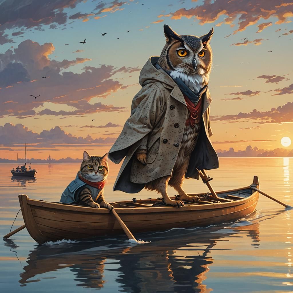 Owl and Cat's Sunset Boat Trip