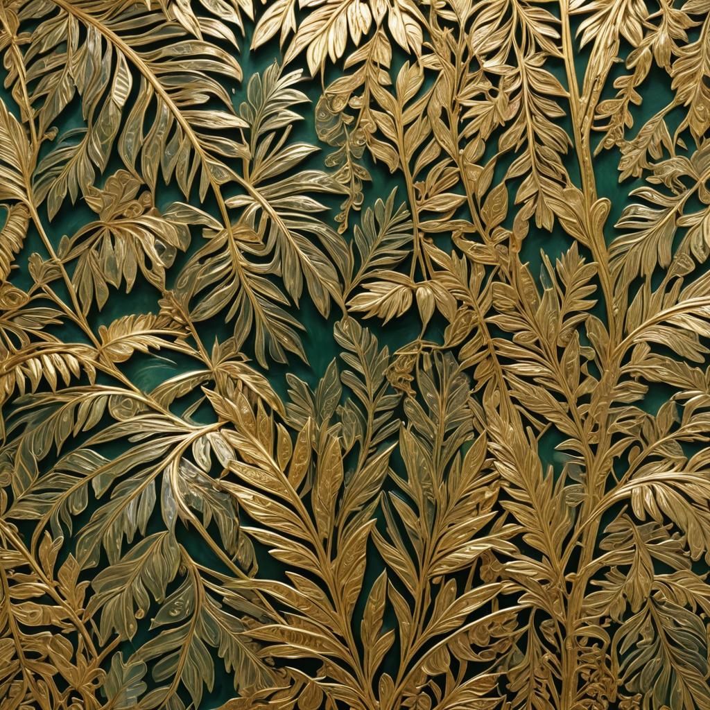 Ornate Gold Leaf Palm Leaf Booklet