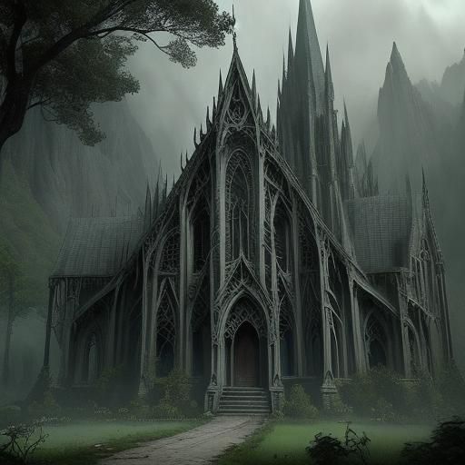 Eerie Gothic Rivendell Architecture