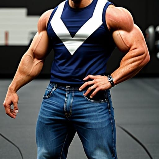 Giant Bodybuilder Ash Ketchum in Muscle Form