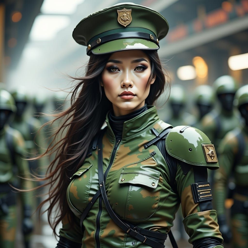 Cyborg Soldier in Army Bootcamp