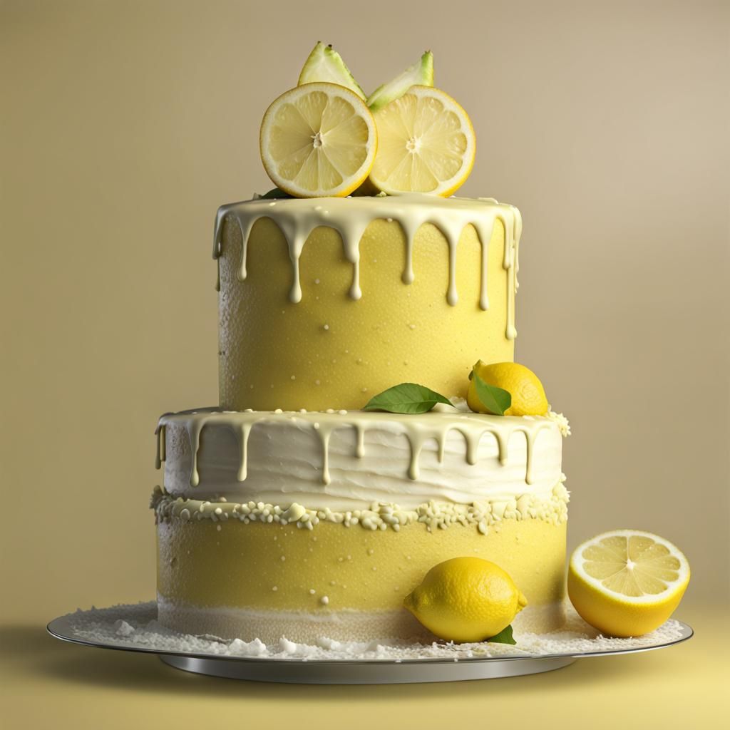 Detailed Matte Painting of a Citron Cake