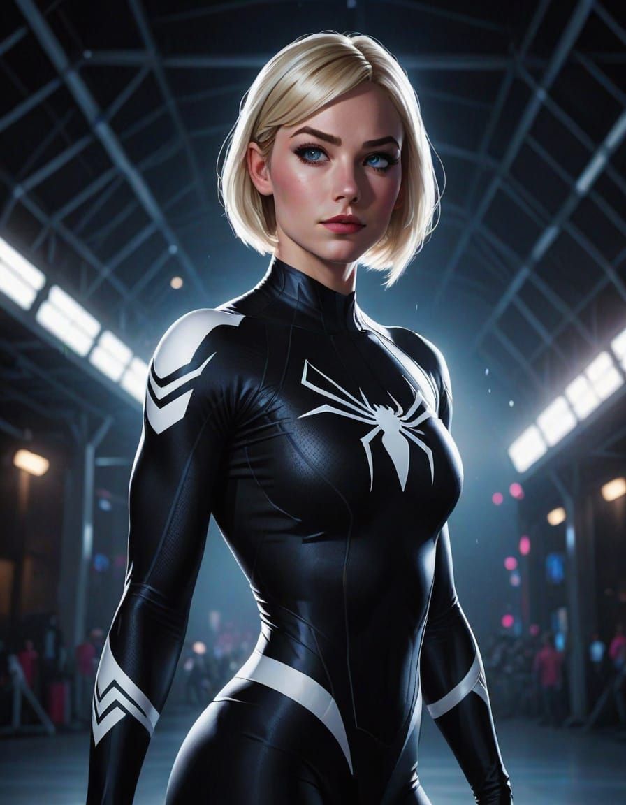 Gymnast in Spider-Gwen Costume Shines Under Spotlight