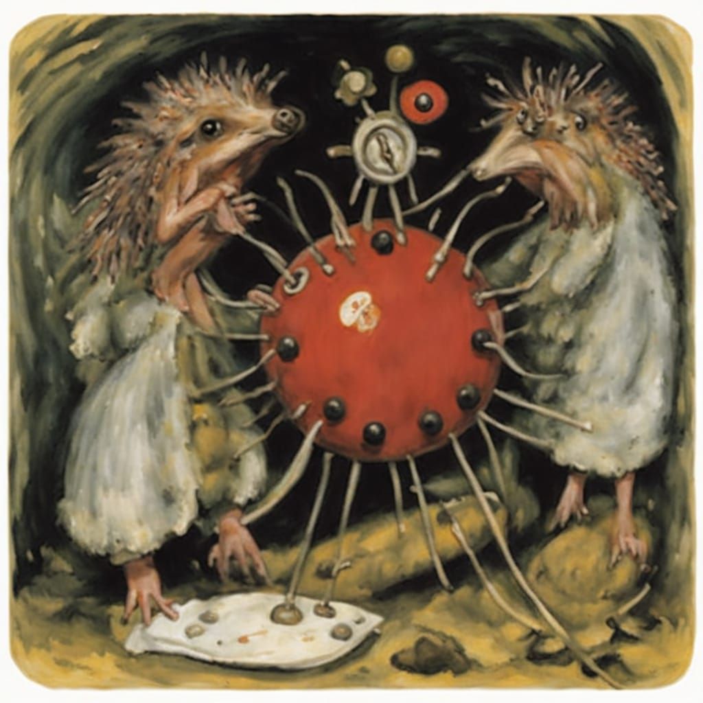 Dark Surrealism of a Nuclear Hedgehog Menace