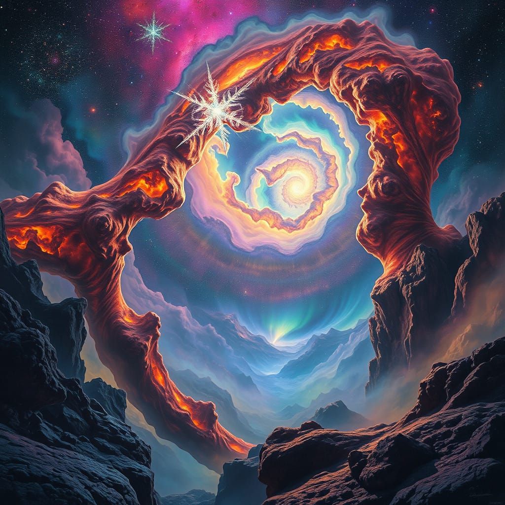 Cosmic Visions of Terror in Vibrant Holographic Space