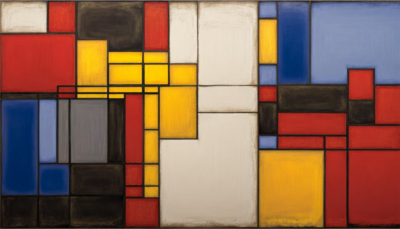 Mondrian Squares in Rothko Color Field Style
