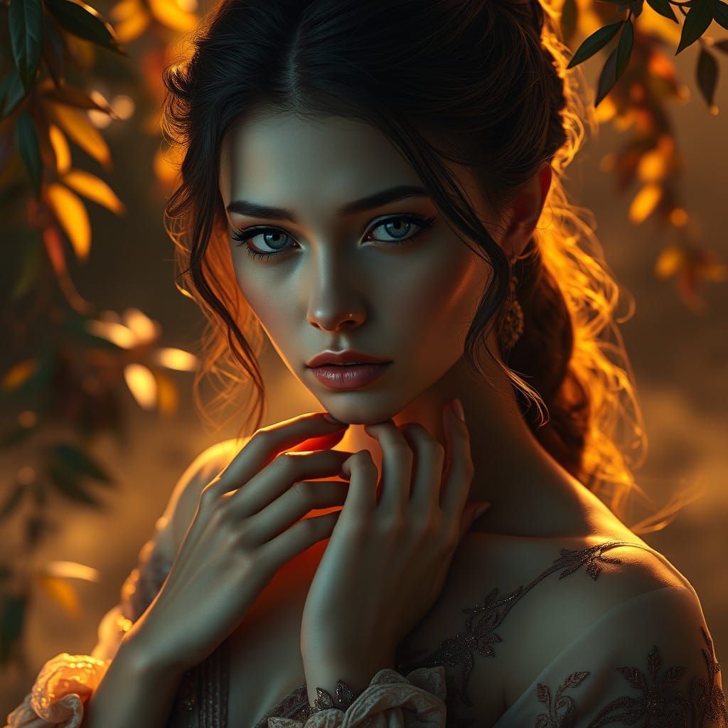 Sorrowful Beauty in Ethereal Light