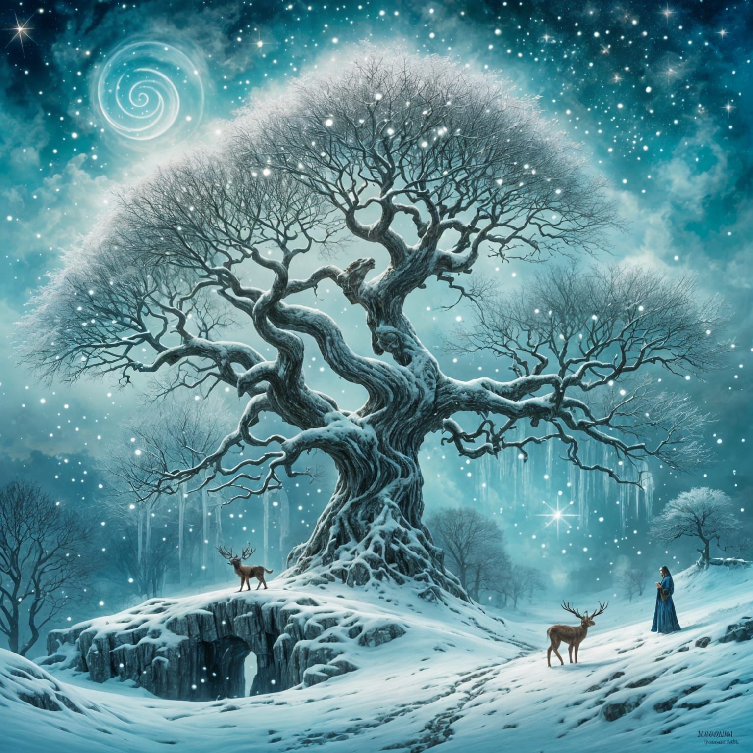 Ancient Magic Whispers in Mystical Scene