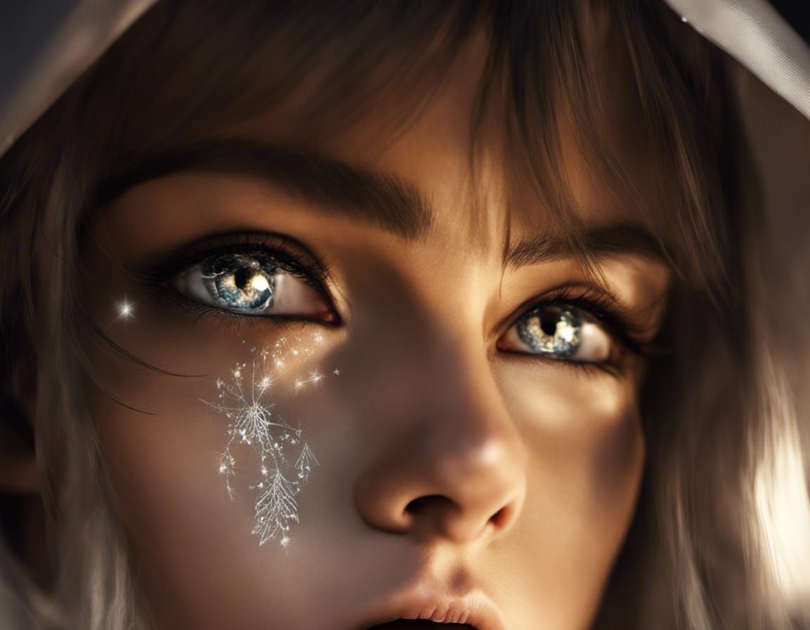 Sparkling Eyes with Intricate Detail