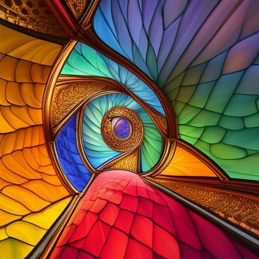 Stained Glass Wormhole to the Fourth Dimension