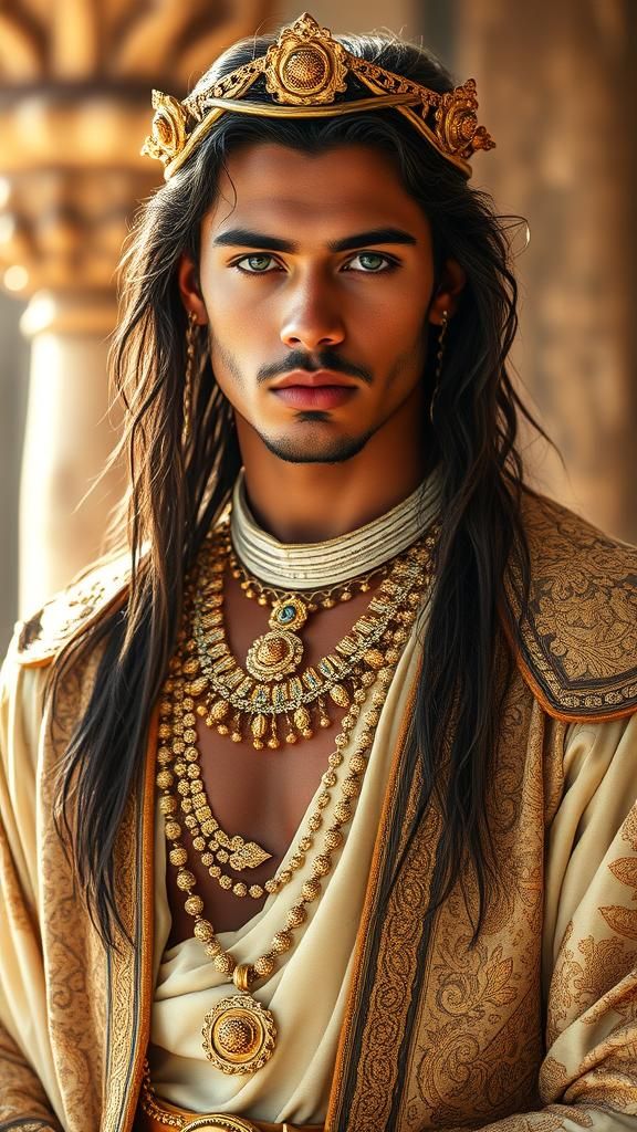 Young Prince in Traditional Algerian Attire