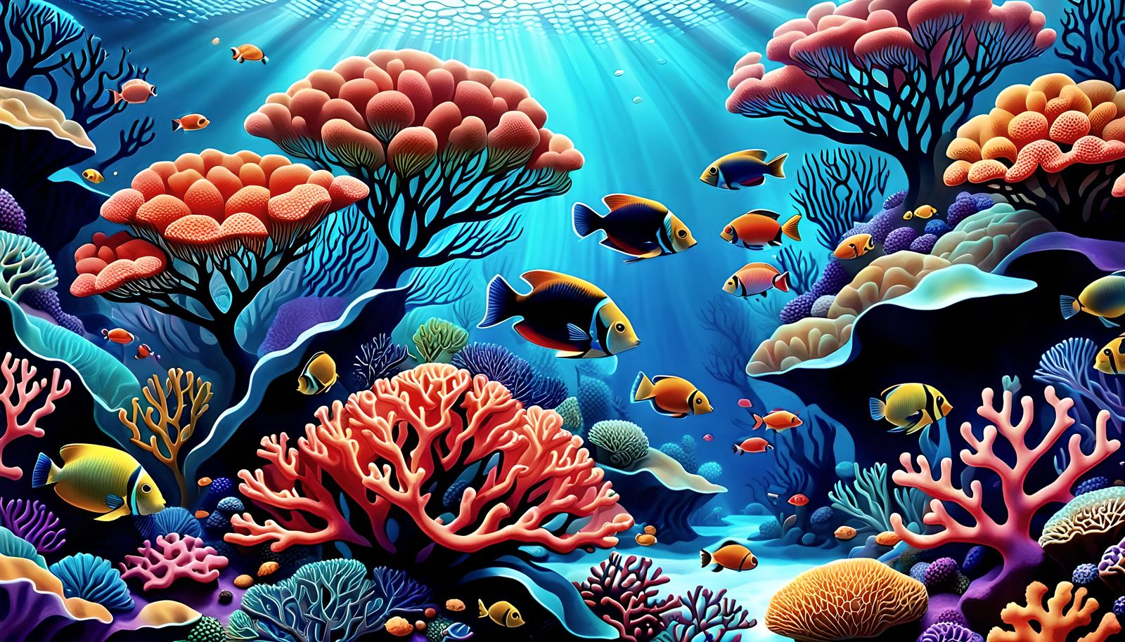 Amazing variety of corals