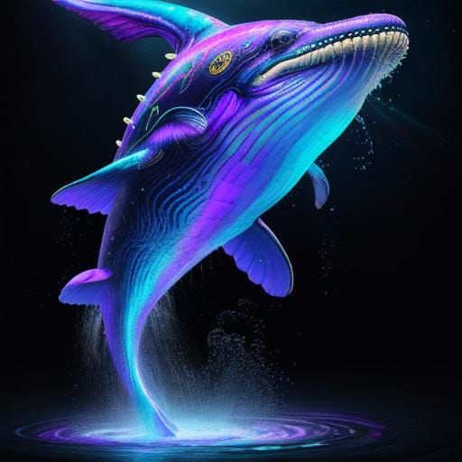 Cosmic Whale with Sombrero in Bagel Sea