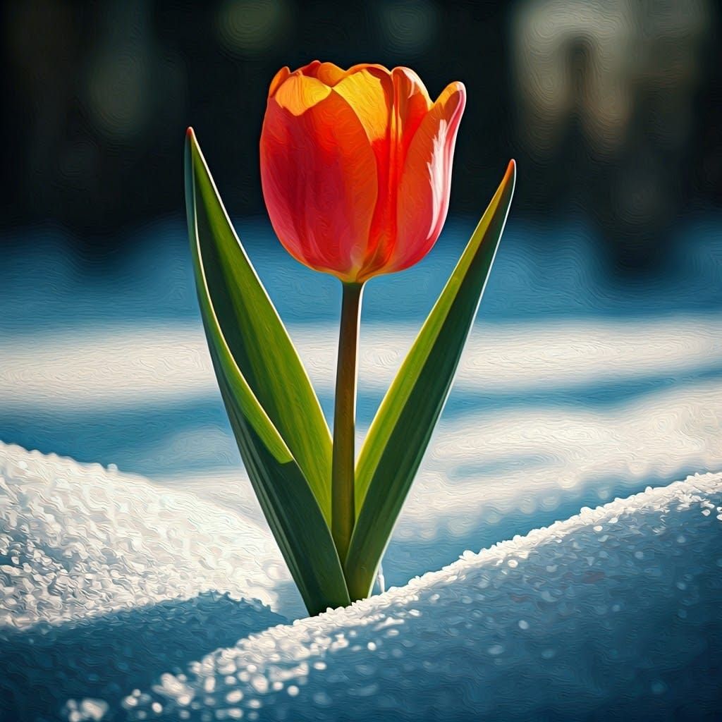 Hope Blooms in the Icy Wasteland