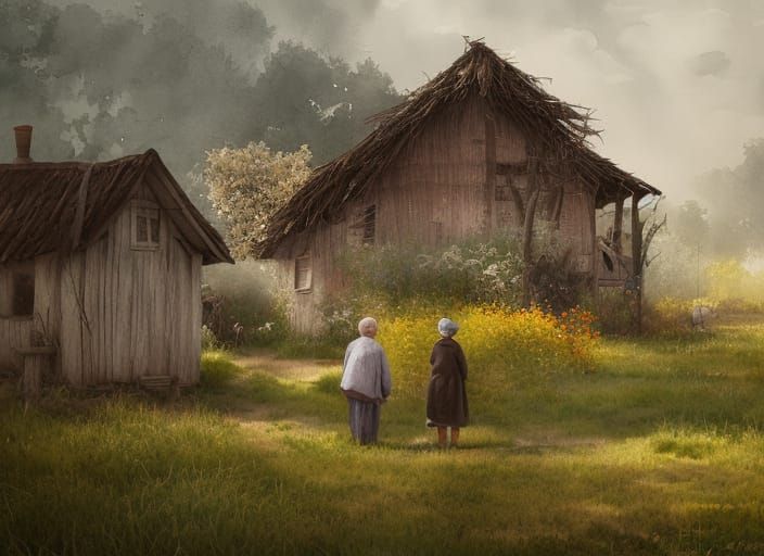 Couple in a humble village