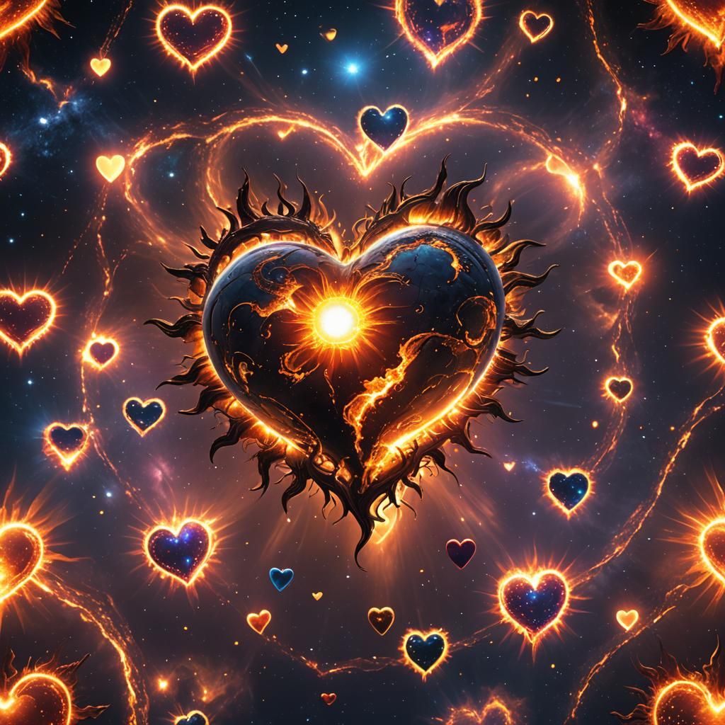 Heart-Shaped Sun in a Galaxy of Hearts