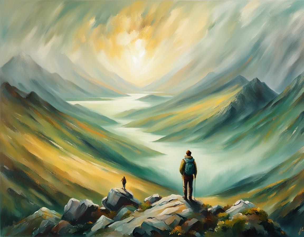 Scottish Mountain Landscape in Muted Tones