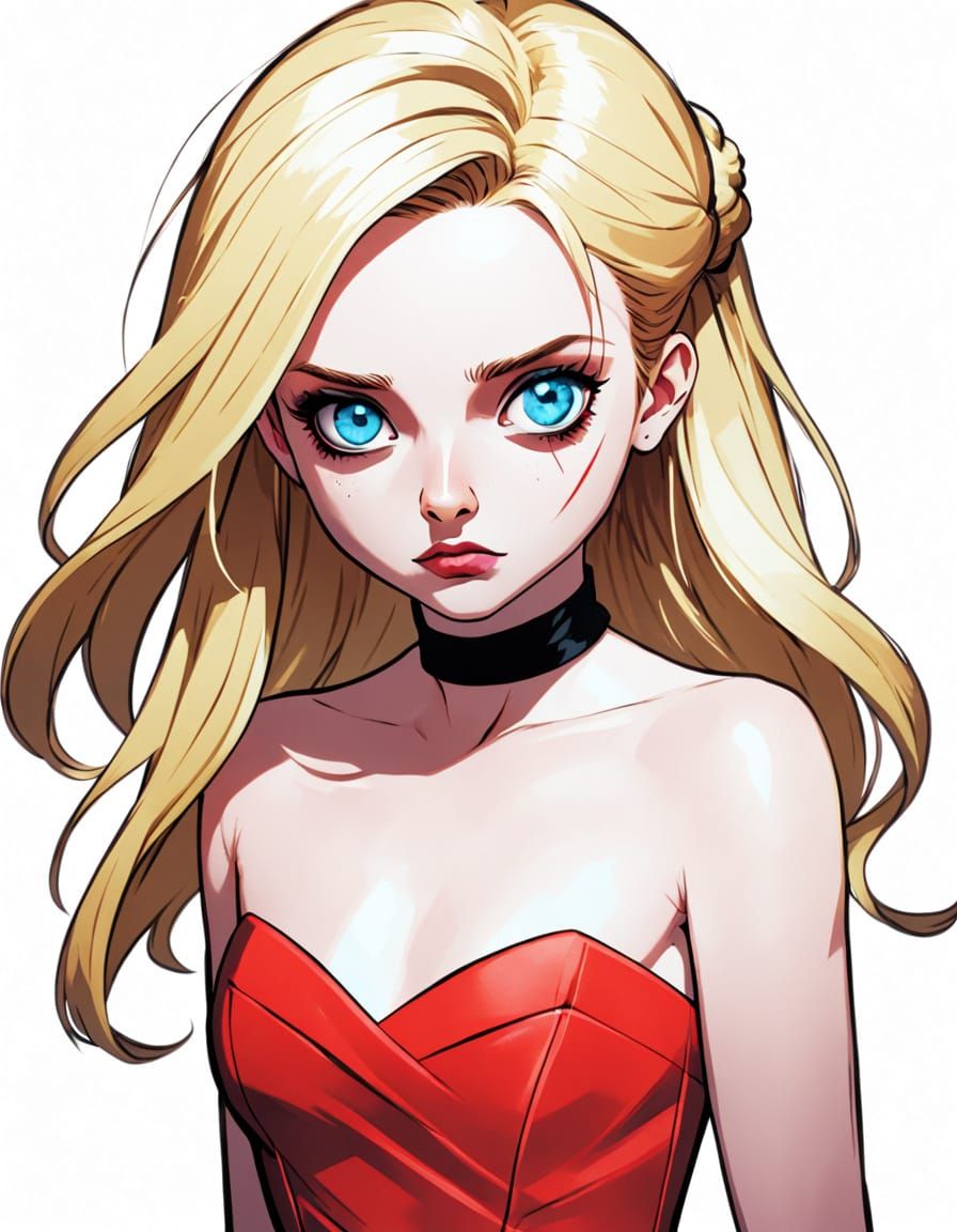 Abigail Breslin Mug Shot in Comic Book Style