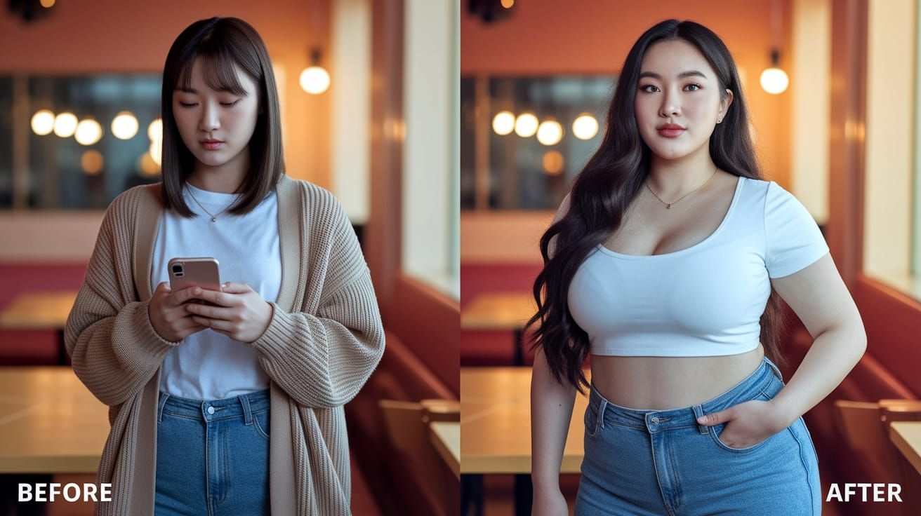 Surreal Café Transformation in Vibrant Golden Hues