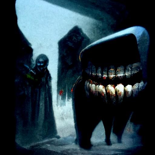 Sinister Teeth in Dark Gothic Style