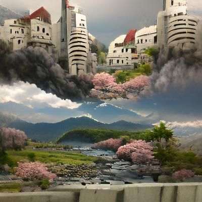 Detailed Matte Painting of Japan
