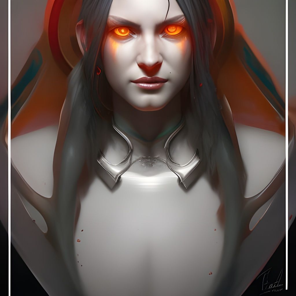 Demonic Inquisitor Portrait in Hyperdetailed Style