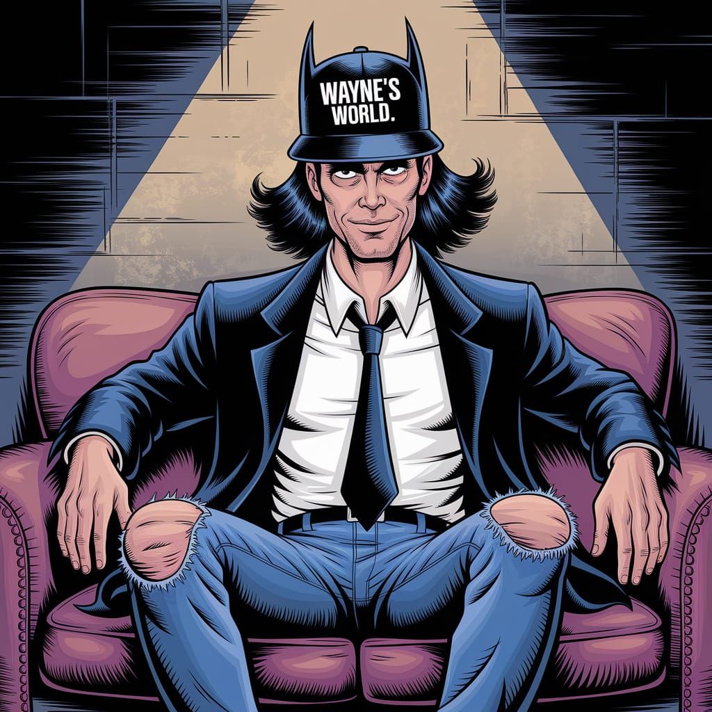 Bruce Wayne in Whimsical Pirate TV Broadcaster Attire