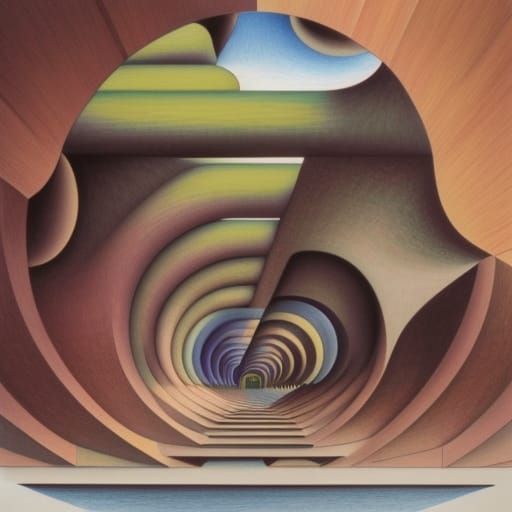 Surreal Architecture in Colored Pencil Rendering