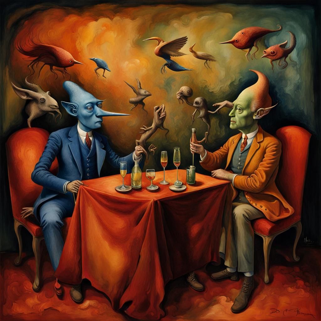 Surreal Dreamlike Happy Hour in Deep Color
