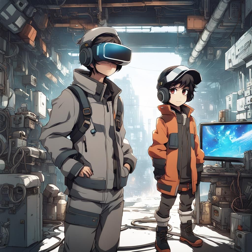 Cyberpunk Toddler Learns Math at Space Wharf