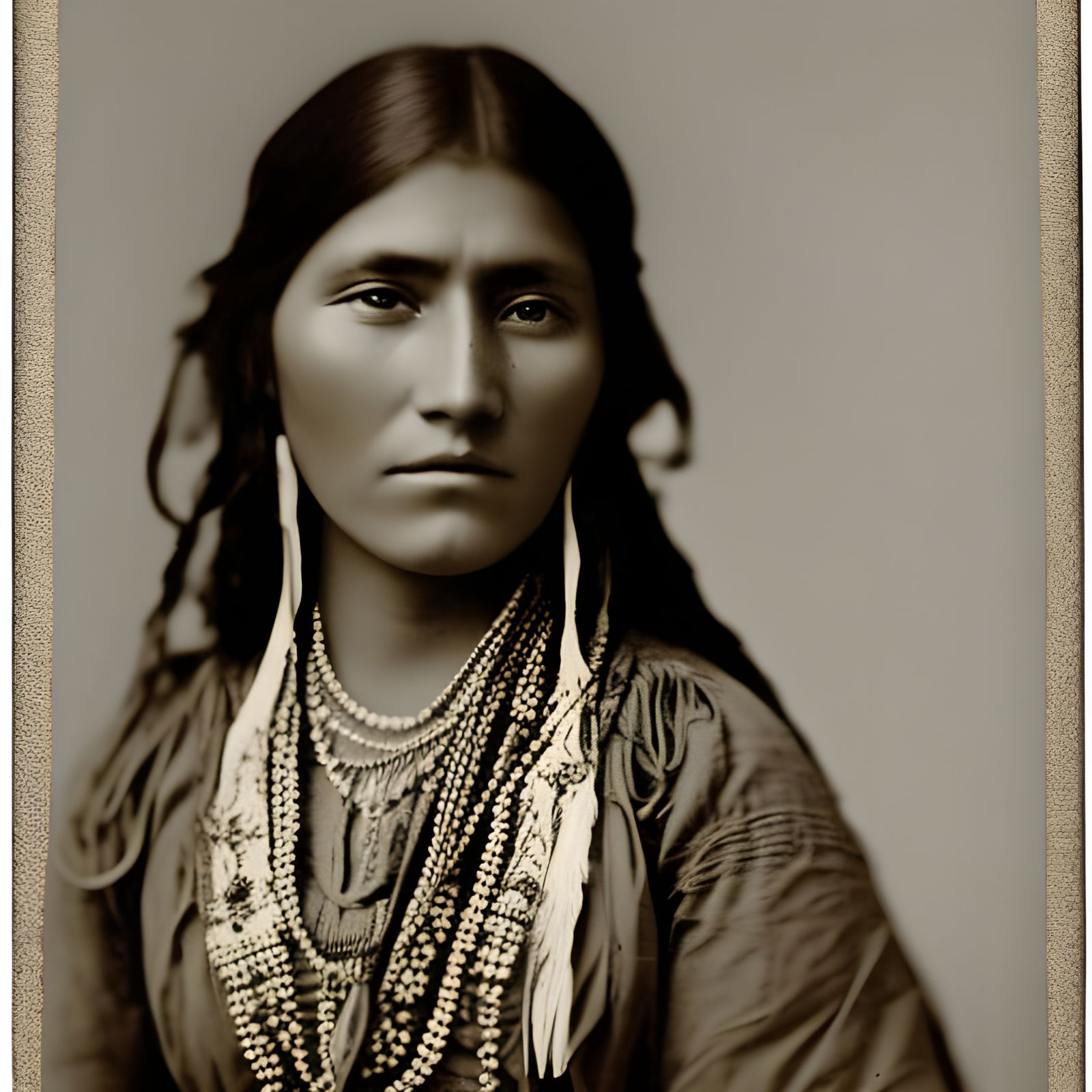 Vintage Portrait of a Young Cherokee Bride