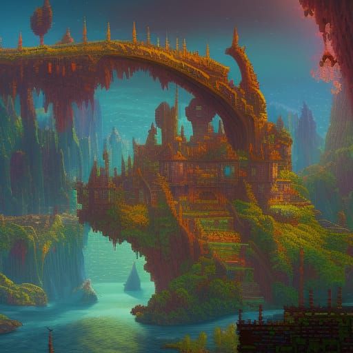 Detailed Pixel Art Fantasy Concept