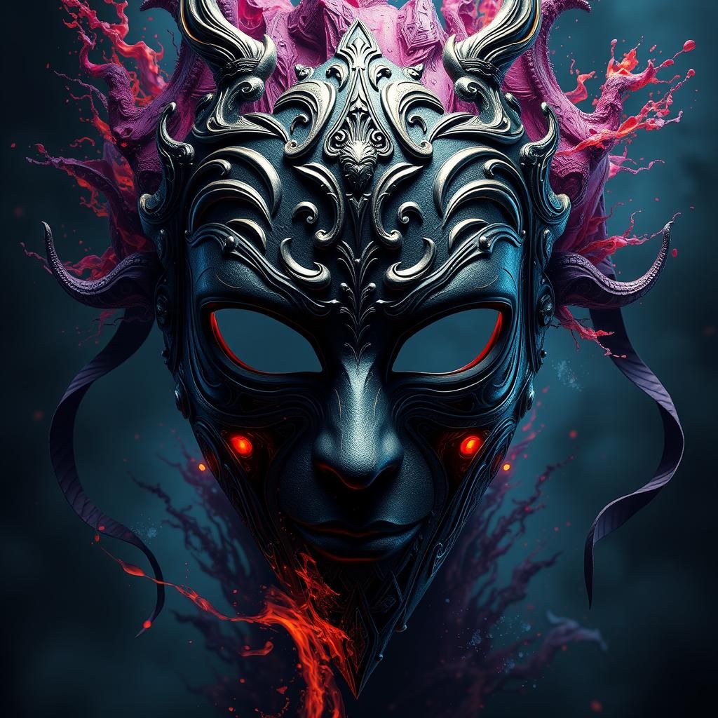 Detailed Matte Painting of The Mask in 8k