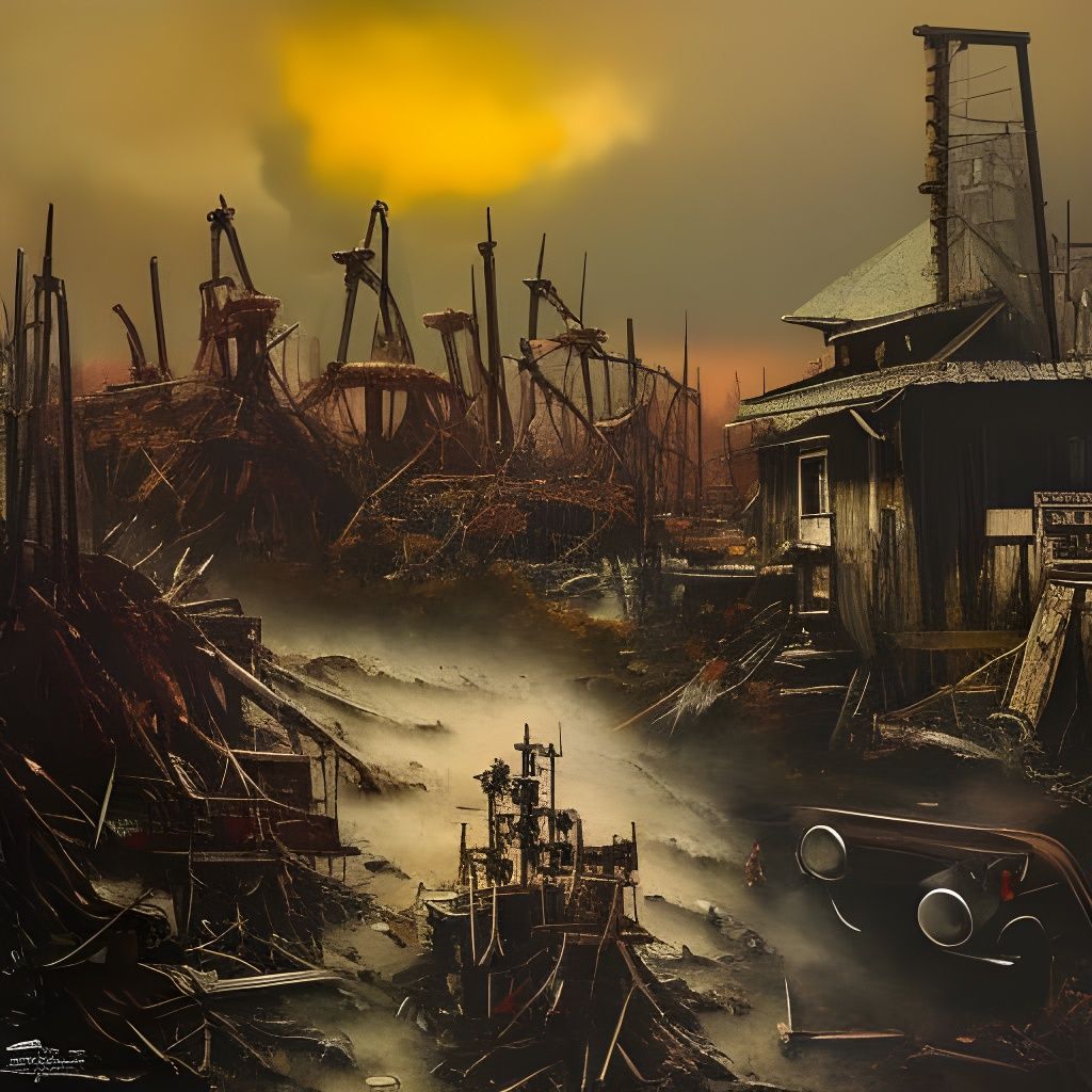 1888 post-apocalyptic dark art
