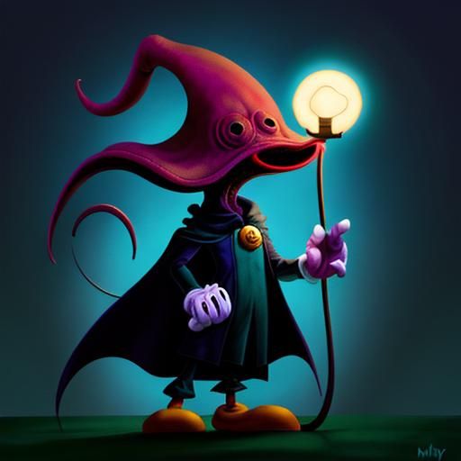 Mind Flayer as Mickey Mouse Cartoon Character