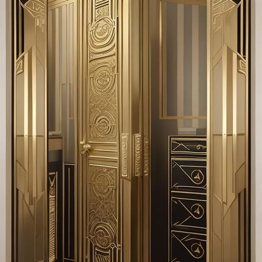 Art Deco Mouse Linen Closet Inspired by Delaunay