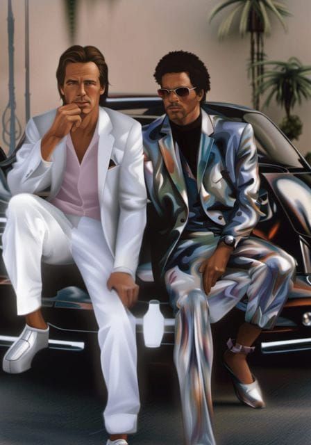 What is Tubbs wearing? and seems to be wearing a monitoring ankle bracelet? Strange.