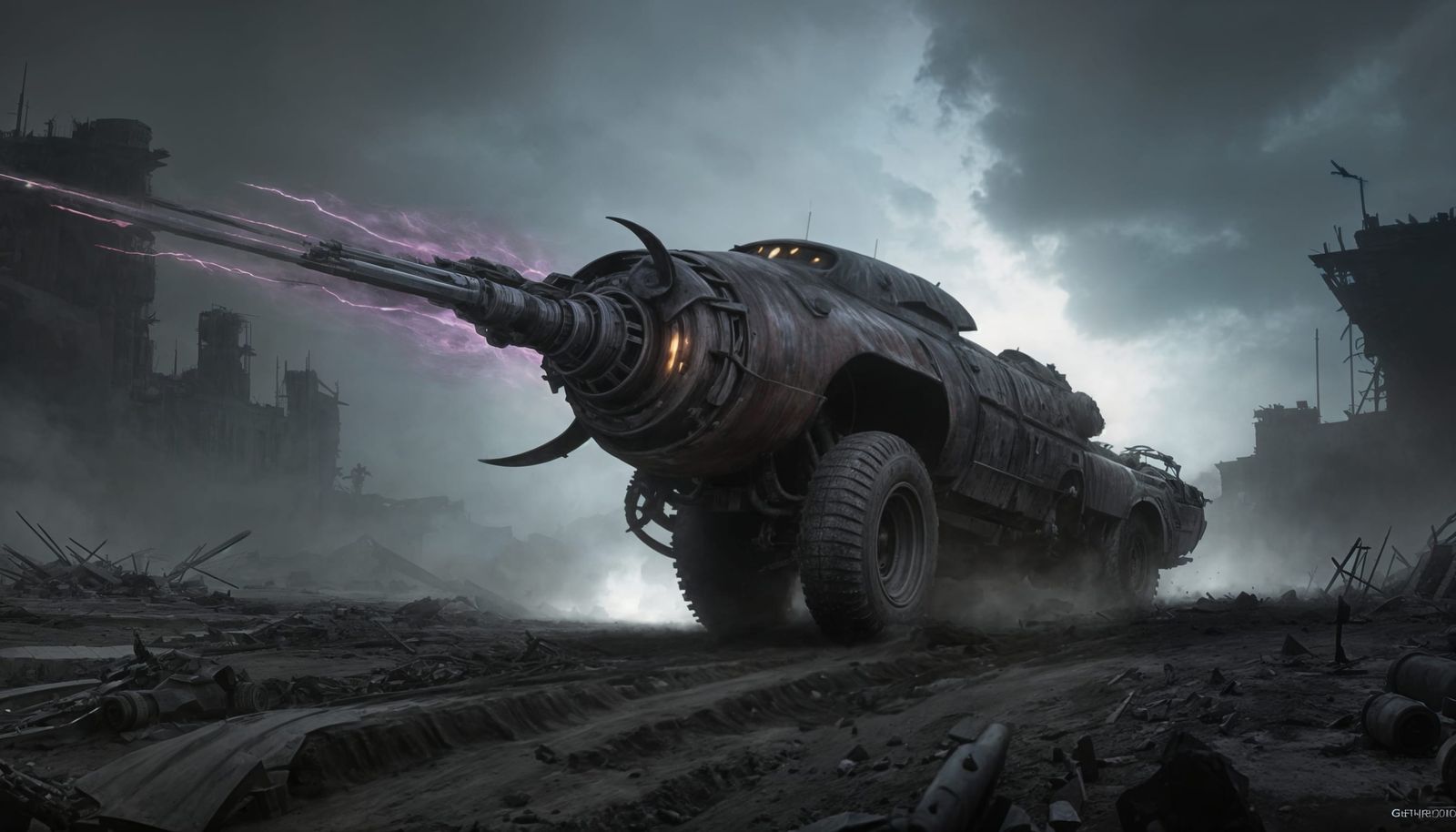 Apocalyptic Race: Zombie in Retrofuturistic Tank