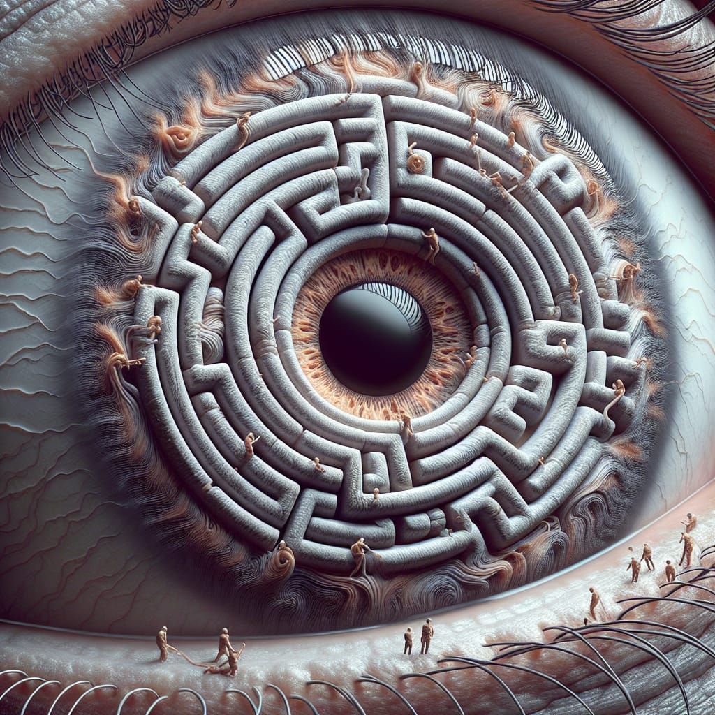 Detailed Eye with Meander Design in Iris