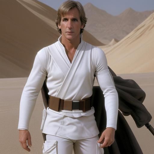 Luke Skywalker Cosplay in Mos Eisley Scene