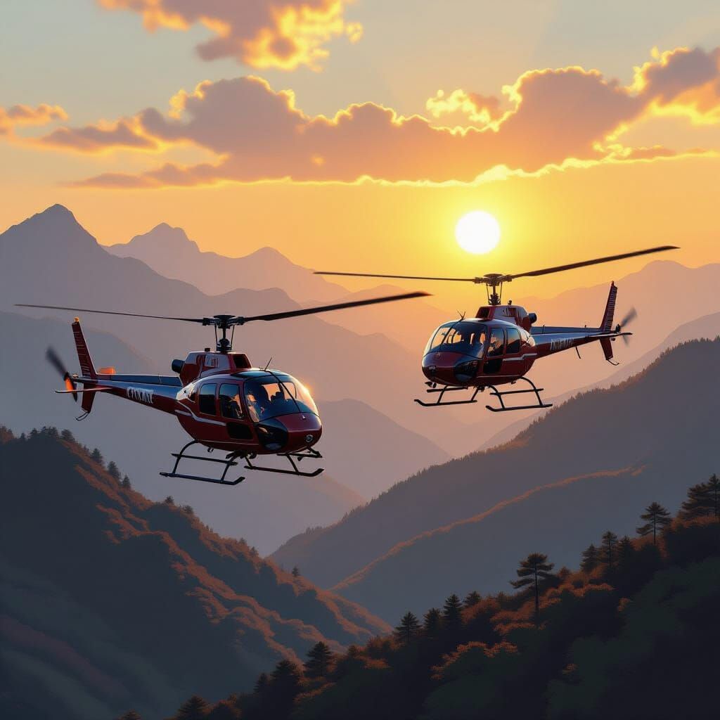 Helicopters in Korea: Medical Evacuation at Sunset